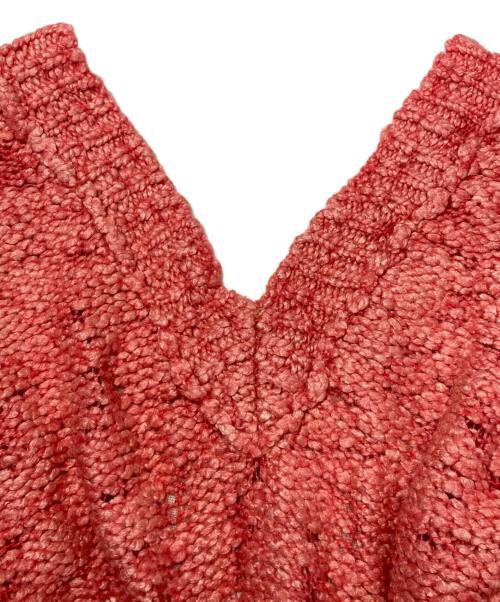 IRENE（アイレネ）IRENE (アイレネ) Fipoas Knit Vest レッド サイズ:36の古着・服飾アイテム