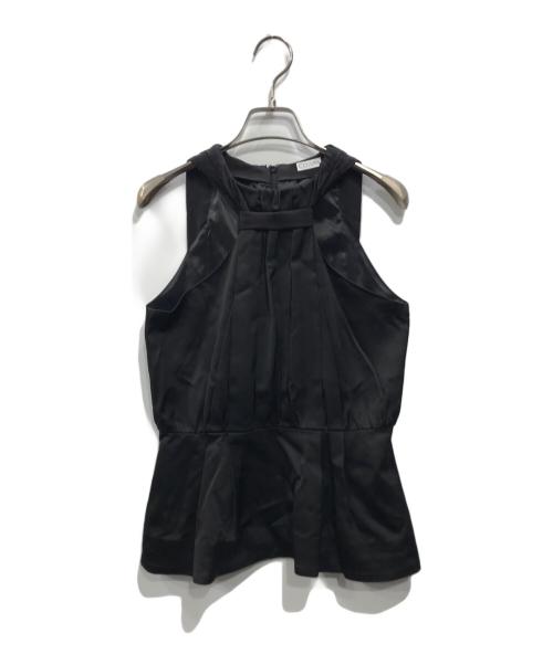 COLUMN（コラム）COLUMN (コラム) ウールサテンホルタネックブラウス ブラック サイズ:Sの古着・服飾アイテム