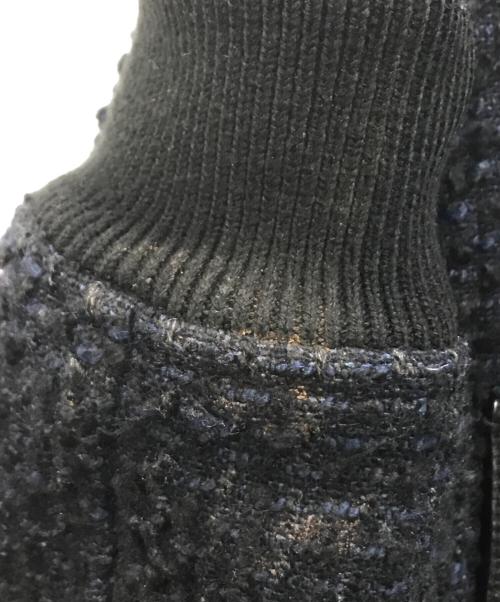 T by ALEXANDER WANG（ティーバイアレキサンダーワン）T by ALEXANDER WANG (ティーバイアレキサンダーワン) レザー切替ツイードジャケット ブラック×ネイビー サイズ:XSの古着・服飾アイテム