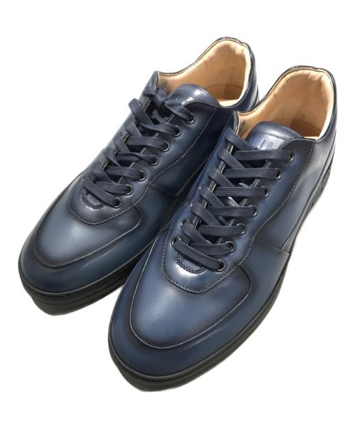 dunhill（ダンヒル）dunhill (ダンヒル) カーフレザーシティスニーカーシューズ ブルー サイズ:41の古着・服飾アイテム