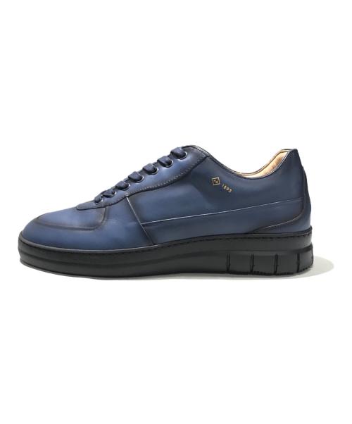 dunhill（ダンヒル）dunhill (ダンヒル) カーフレザーシティスニーカーシューズ ブルー サイズ:41の古着・服飾アイテム