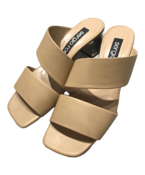 sergio rossi（セルジオロッシ）sergio rossi (セルジオロッシ) レザーサンダル ベージュ サイズ:37の古着・服飾アイテム