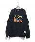 X-LARGE（エクストララージ）の古着「XLARGE TIM COMIX CHENILLE EMBROIDERED CREWNECK SWEAT」｜ブラック