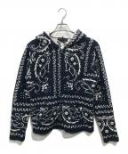 barefoot dreams×Ron Hermanベアフットドリームス×ロンハーマン）の古着「別注パイルジップパーカー」｜ネイビー