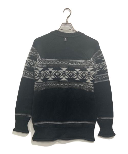 wjk（ダブルジェイケー）wjk (ダブルジェイケー) ジャガードウールニット ブラック サイズ:Lの古着・服飾アイテム