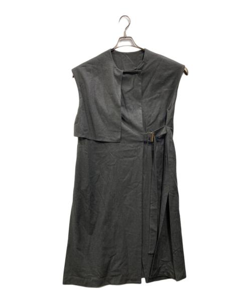 seven dot（セブンドット）seven dot (セブンドット) ロングジレ グレー サイズ:Freeの古着・服飾アイテム
