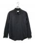 OVERCOAT（オーバーコート）の古着「DROPPED SHOULDER TOP WITH SHIRT COLLAR IN WOOL SHIRTING」｜ブラック