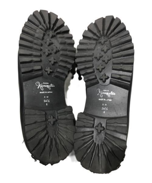 GINZA Kanematsu AQUA BELL（-）GINZA Kanematsu AQUA BELL (-) ローファー ブラック サイズ:24.5㎝の古着・服飾アイテム