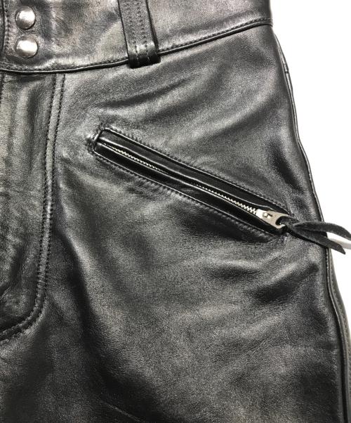 THE REAL McCOY'S（ザ・リアルマッコイズ）THE REAL McCOY'S (ザ・リアルマッコイズ) Buco ホースハイドレザーパンツ ブラック サイズ:W28の古着・服飾アイテム