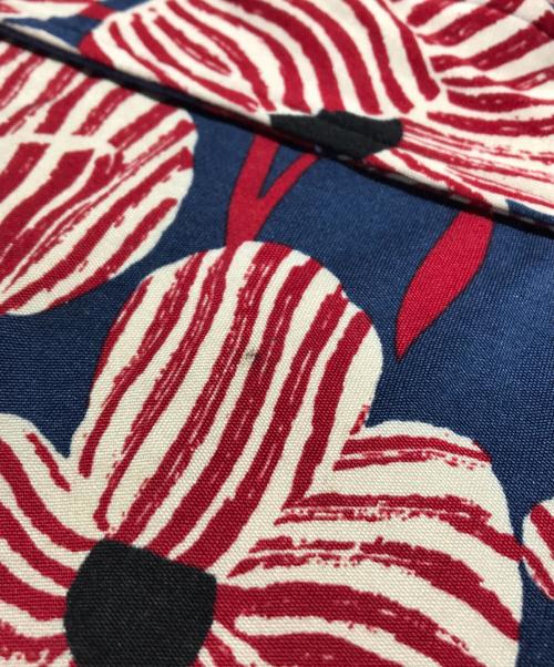 MOSCHINO CHEAP&CHIC（モスキーノ チープ アンド シック）MOSCHINO CHEAP&CHIC (モスキーノ チープ アンド シック) シルク混ノースリーブワンピース ネイビー×レッド サイズ:Ｍの古着・服飾アイテム