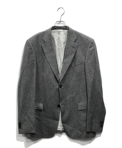 ERMENEGILDO ZEGNA（エルメネジルド・ゼニア）Ermenegildo Zegna (エルメネジルド・ゼニア) ウールテーラードジャケット グレー サイズ:50の古着・服飾アイテム