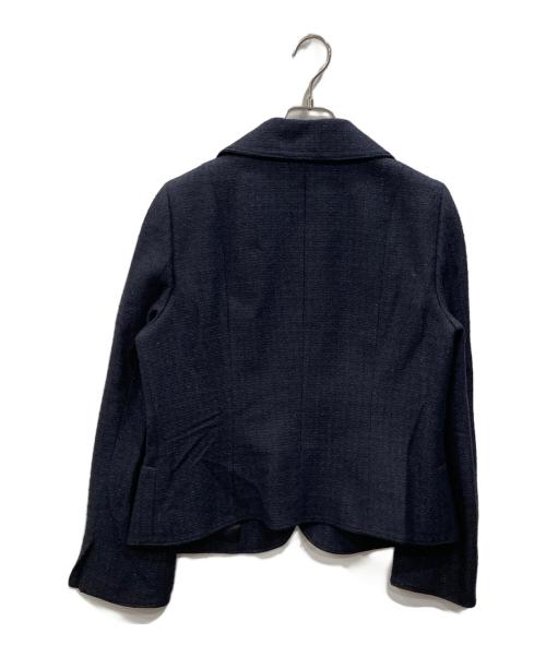 23区（ニジュウサンク）23区 (ニジュウサンク) ツイードジャケット ネイビー サイズ:44の古着・服飾アイテム