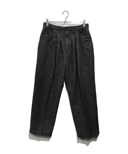 FARAH（ファーラー）FARAH (ファーラー) Two-tuck Wide Tapered Pants ブラック サイズ:W32 L30の古着・服飾アイテム