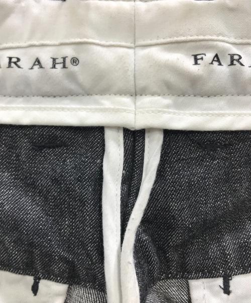 FARAH（ファーラー）FARAH (ファーラー) Two-tuck Wide Tapered Pants ブラック サイズ:W32 L30の古着・服飾アイテム