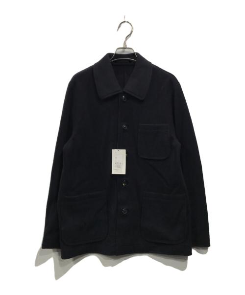 TOMORROW LAND（トゥモローランド）TOMORROW LAND (トゥモローランド) ウールメルトン ニットブルゾン ネイビー サイズ:XS 未使用品の古着・服飾アイテム