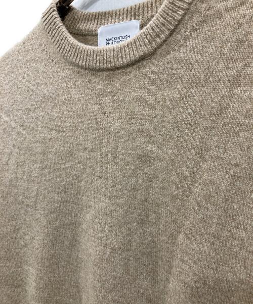MACKINTOSH PHILOSOPHY（マッキントッシュ フィロソフィー）MACKINTOSH PHILOSOPHY (マッキントッシュ フィロソフィー) メランジ クルーネックニット ベージュ サイズ:Mの古着・服飾アイテム