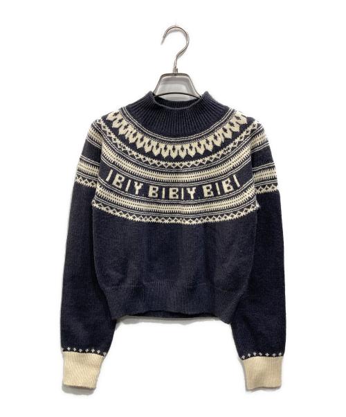 Bibiy.（ビビィ）Bibiy. (ビビィ) HOLIDAY KNIT ネイビー サイズ:Freeの古着・服飾アイテム