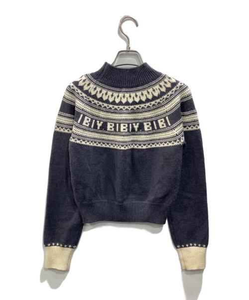 Bibiy.（ビビィ）Bibiy. (ビビィ) HOLIDAY KNIT ネイビー サイズ:Freeの古着・服飾アイテム