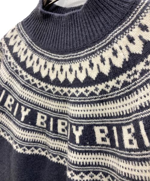Bibiy.（ビビィ）Bibiy. (ビビィ) HOLIDAY KNIT ネイビー サイズ:Freeの古着・服飾アイテム
