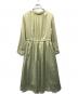 INDIVI（インディヴィ）の古着「ギャザードレープワンピース」｜グリーン