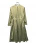 INDIVI (インディヴィ) ギャザードレープワンピース グリーン サイズ:36 未使用品：4000円