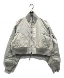 sacai（サカイ）の古着「ナイロンツイルショートブルゾン」｜ライトグレー