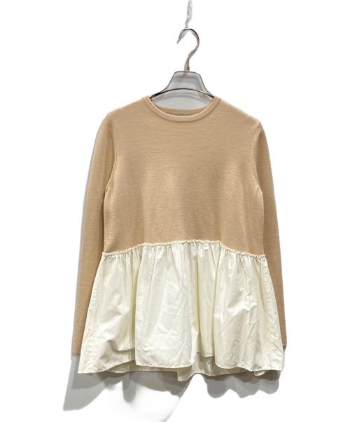 UNITED ARROWS TOKYO（ユナイテッドアローズトウキョウ）UNITED ARROWS TOKYO (ユナイテッドアローズトウキョウ) ペプラムコンビニット ベージュ サイズ:表記なしの古着・服飾アイテム