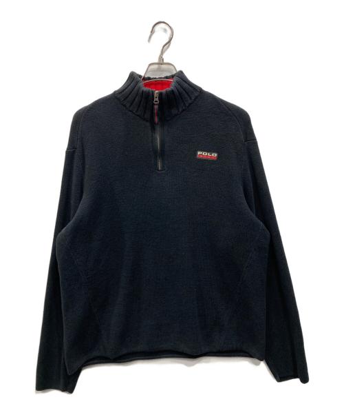 POLO SPORT（ポロスポーツ）POLO SPORT (ポロスポーツ) ハーフジップニット ブラック サイズ:XLの古着・服飾アイテム