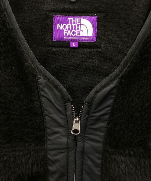 THE NORTHFACE PURPLELABEL（ザ・ノースフェイス パープルレーベル）THE NORTHFACE PURPLELABEL (ザ・ノースフェイス パープルレーベル) ウールフリースフィールドカーディガン ブラック サイズ:Lの古着・服飾アイテム
