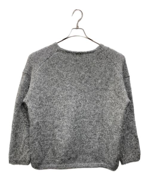 PLST（プラステ）PLST (プラステ) ラメスパンコールミックスセーター グレー サイズ:Lの古着・服飾アイテム