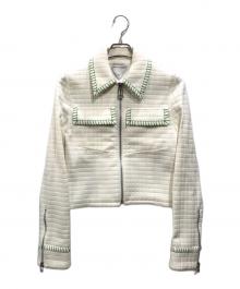 BOTTEGA VENETA（ボッテガベネタ）の古着「キルティングステッチデティールシャツジャケット」｜ホワイト