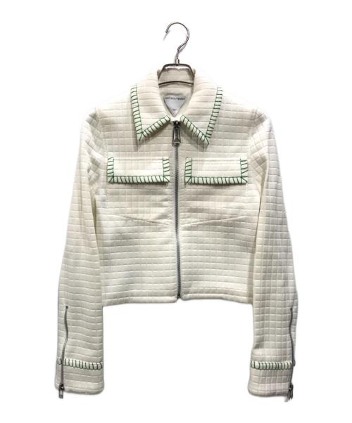 BOTTEGA VENETA（ボッテガベネタ）BOTTEGA VENETA (ボッテガベネタ) キルティングステッチデティールシャツジャケット ホワイト サイズ:38の古着・服飾アイテム