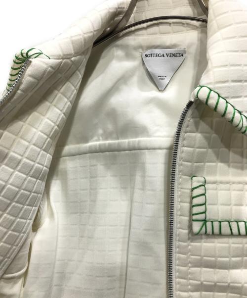BOTTEGA VENETA（ボッテガベネタ）BOTTEGA VENETA (ボッテガベネタ) キルティングステッチデティールシャツジャケット ホワイト サイズ:38の古着・服飾アイテム