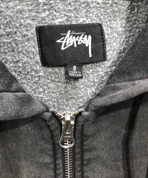 stussy（ステューシー）stussy (ステューシー) ZIP HOODIE FADED GRAPHIC ブラック サイズ:Sの古着・服飾アイテム