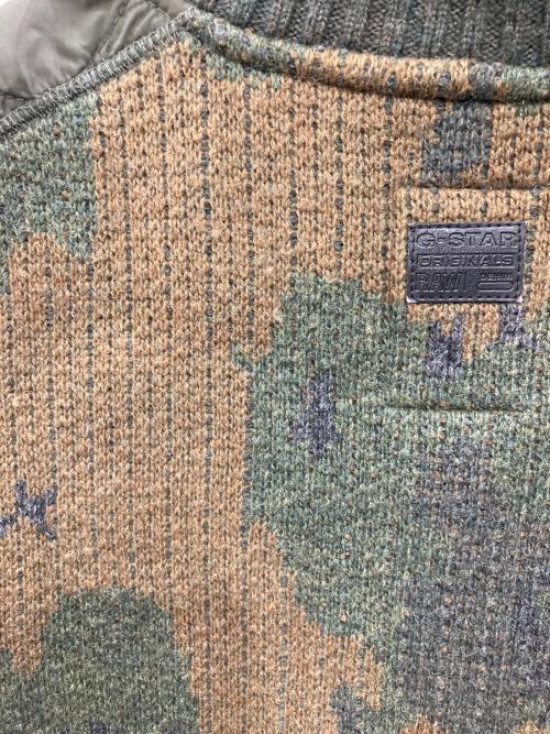 G-STAR RAW（ジースターロゥ）G-STAR RAW (ジースターロゥ) STYLE CAMO VEST KNIT カーキ サイズ:SIZE Mの古着・服飾アイテム
