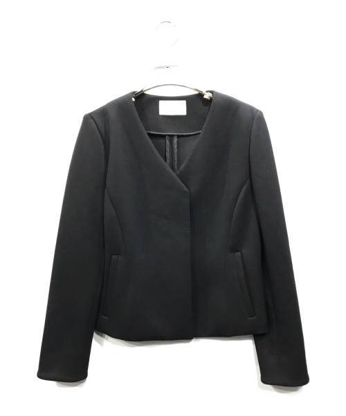 Pinky & Dianne（ピンキーアンドダイアン）Pinky & Dianne (ピンキーアンドダイアン) ダンボールノーカラーブルゾン ブラック サイズ:38の古着・服飾アイテム