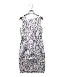 MaxMara（マックスマーラ）の古着「花柄ノースリーブワンピース」｜パープル