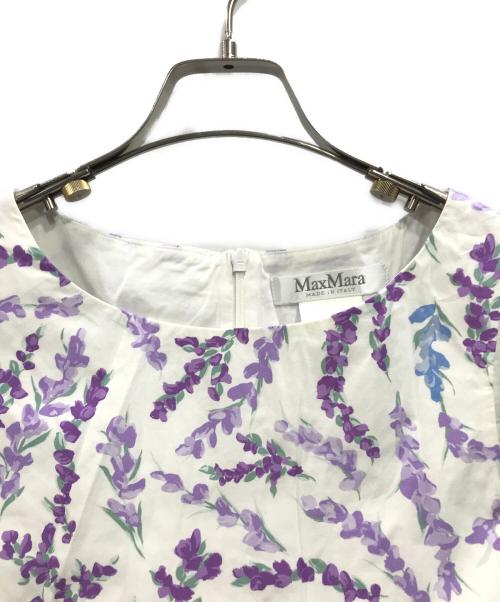 MaxMara（マックスマーラ）MaxMara (マックスマーラ) 花柄ノースリーブワンピース パープル サイズ:38の古着・服飾アイテム