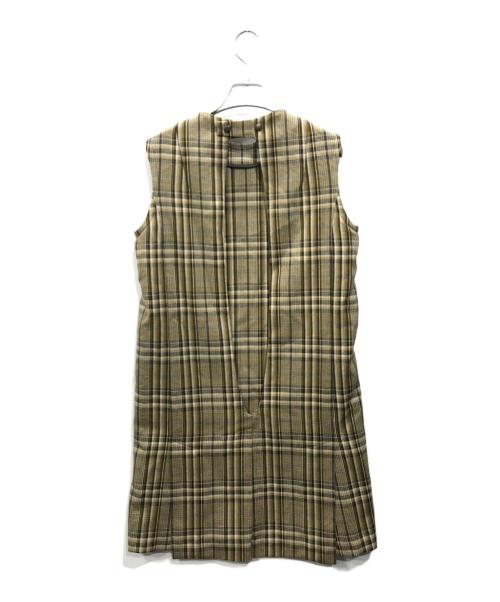 TOGA（トーガ）TOGA (トーガ) チェックノースリーブワンピース ベージュ サイズ:36の古着・服飾アイテム