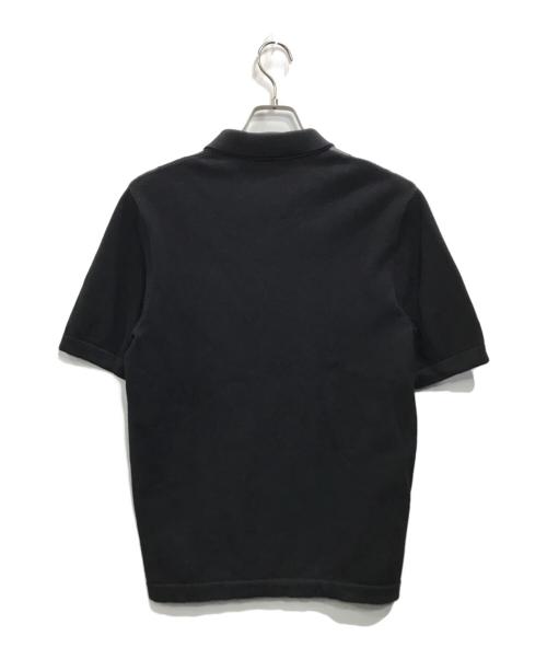 FRED PERRY（フレッドペリー）FRED PERRY (フレッドペリー) ストライプド ニット シャツ ブラック サイズ:Ｍの古着・服飾アイテム