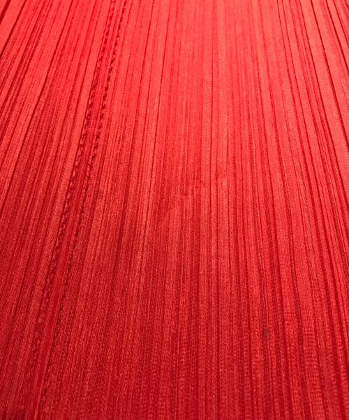 PLEATS PLEASE（プリーツプリーズ）PLEATS PLEASE (プリーツプリーズ) プリーツノースリーブブラウス レッド サイズ:3の古着・服飾アイテム