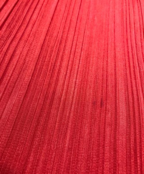 PLEATS PLEASE（プリーツプリーズ）PLEATS PLEASE (プリーツプリーズ) プリーツノースリーブブラウス レッド サイズ:3の古着・服飾アイテム