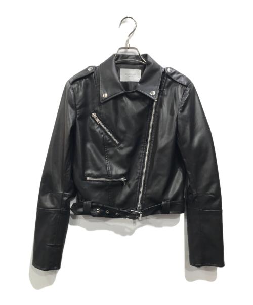 OPAQUE.CLIP（オペークドットクリップ）OPAQUE.CLIP (オペークドットクリップ) 大草直子さんコラボショート丈ライダースジャケット ブラック サイズ:40/Lの古着・服飾アイテム