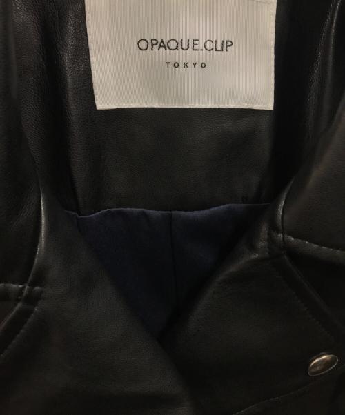 OPAQUE.CLIP（オペークドットクリップ）OPAQUE.CLIP (オペークドットクリップ) 大草直子さんコラボショート丈ライダースジャケット ブラック サイズ:40/Lの古着・服飾アイテム