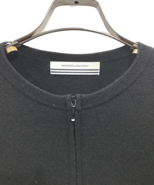 BORDERS at BALCONY（ボーダーズアットバルコニー）BORDERS at BALCONY (ボーダーズアットバルコニー) KNIT PEPLUM ZIP ブラック サイズ:38の古着・服飾アイテム