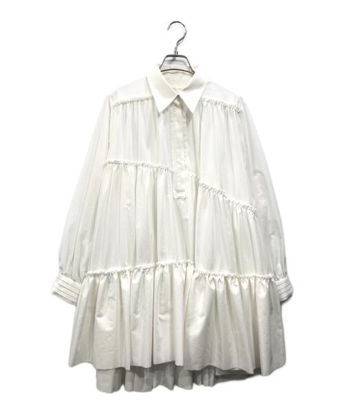 THE TOE（ザ・トゥー）THE TOE (ザ・トゥー) フリルワンピース ホワイト サイズ:Sの古着・服飾アイテム