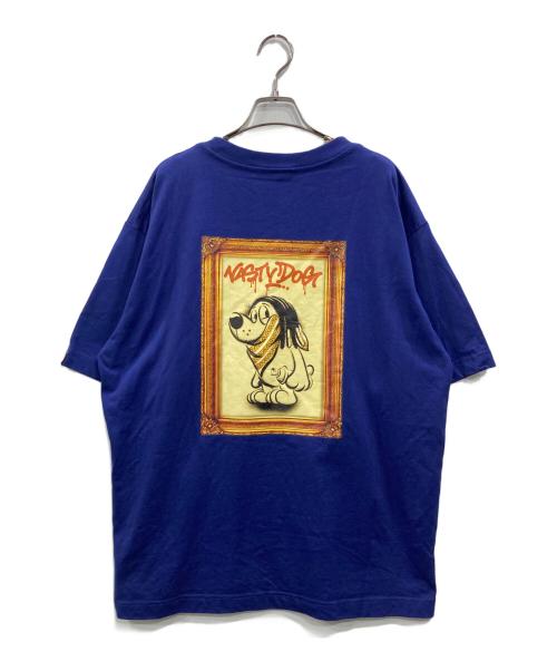 NASTY DOG（ナスティー ドッグ）NASTY DOG (ナスティー ドッグ) プリントTシャツ ネイビー サイズ:XLの古着・服飾アイテム
