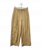 theoryセオリー）の古着「Sleek Flannel DBL Pleat Pant N」｜ベージュ