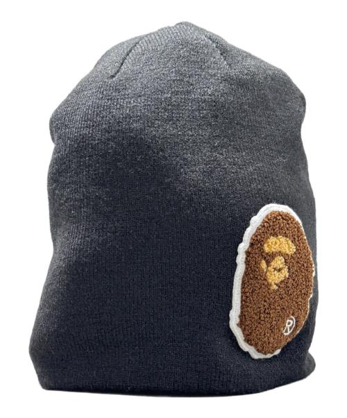 A BATHING APE（ア ベイシング エイプ）A BATHING APE (ア ベイシング エイプ) ロゴパッチビーニー ブラック サイズ:Fの古着・服飾アイテム