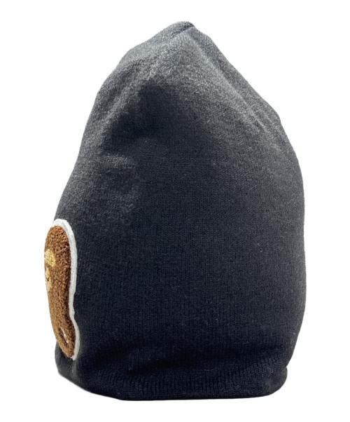 A BATHING APE（ア ベイシング エイプ）A BATHING APE (ア ベイシング エイプ) ロゴパッチビーニー ブラック サイズ:Fの古着・服飾アイテム